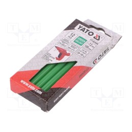1 pcg x YATO - YT-82444 - Hot melt glue, Ø: 7.2mm, green, L: 100mm, Bonding: 20÷30s, 12pcs.
