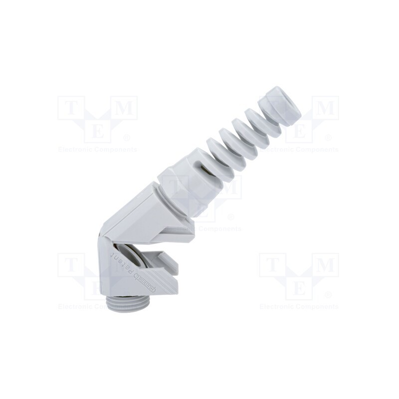 1 pcs x HUMMEL - 1.314.1300.15 - Cable gland, angular, PG13,5, IP68, polyamide, grey, HSK-W-FLEX