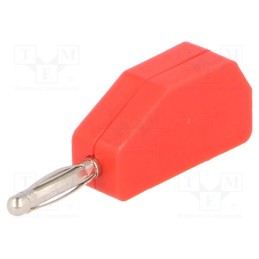 1 pcs x ELECTRO-PJP - 215-RT - Plug, 2mm banana, 10A, 33VAC, 70VDC, red, Connection: soldered