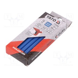 1 pcg x YATO - YT-82443 - Hot melt glue, Ø: 7.2mm, blue, L: 100mm, Bonding: 20÷30s, 12pcs.