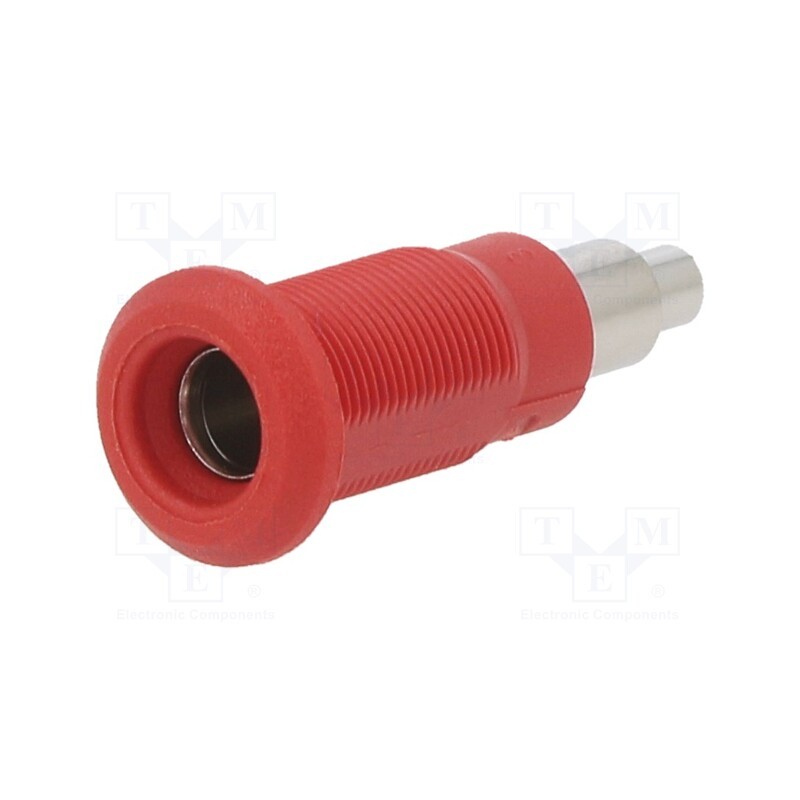 1 pcs x STu00c4UBLI - 64.3051-22 - Socket, 4mm banana, 25A, red, nickel plated, Overall len: 26mm