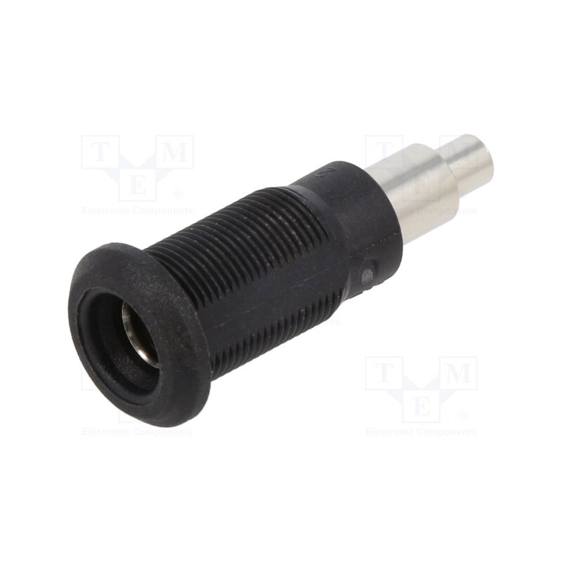 1 pcs x STu00c4UBLI - 64.3051-21 - Socket, 4mm banana, 25A, black, nickel plated, Overall len: 26mm