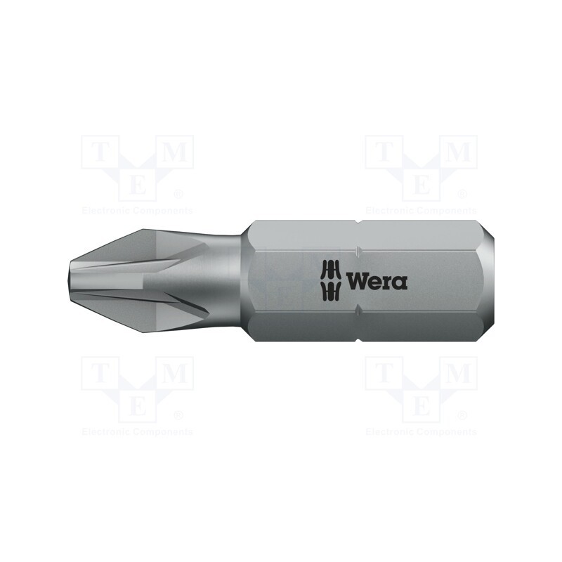 1 pcs x WERA - 5056812001 - Screwdriver bit, Pozidriv®, PZ1, Overall len: 50mm