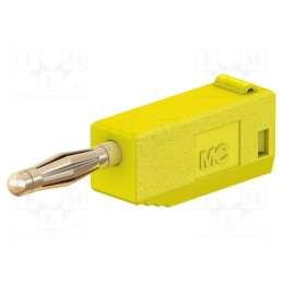 1 pcs x STu00c4UBLI - 22.2616-24 - Plug, 2mm banana, 10A, 30VAC, 60VDC, yellow, gold-plated, 0.5mm2