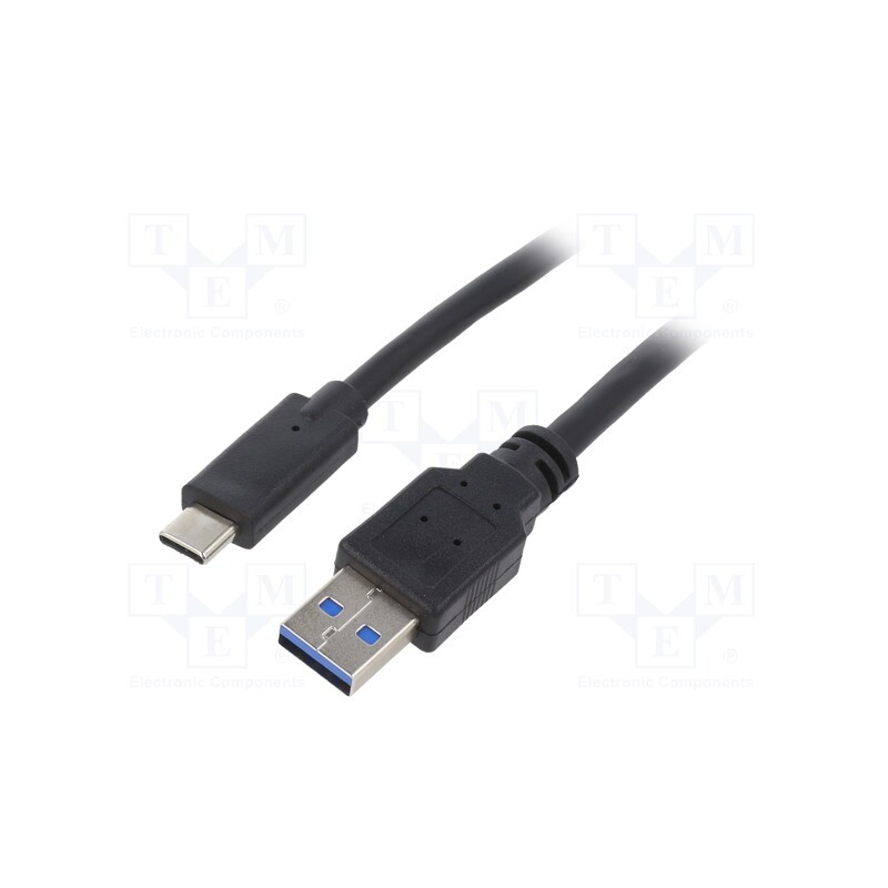 1 pcs x GEMBIRD - CCP-USB3-AMCM-6 - Cable, USB 3.0, USB A plug,USB C plug, gold-plated, 1.8m, black