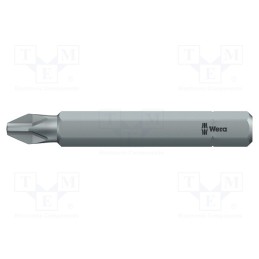 1 pcs x WERA - 5056520001 - Screwdriver bit, Phillips, PH2, Overall len: 50mm