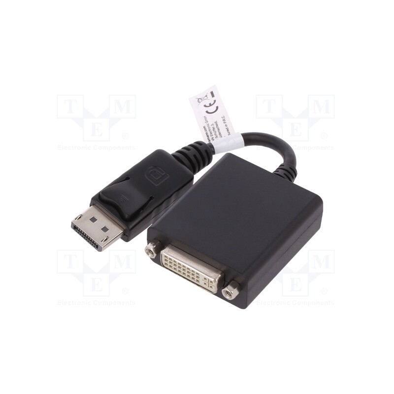 1 pcs x DIGITUS - AK-340409-001-S - Adapter, DisplayPort plug,DVI-I (24+5) socket, 150mm, black