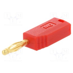 1 pcs x STu00c4UBLI - 22.2616-22 - Plug, 2mm banana, 10A, 30VAC, 60VDC, red, gold-plated, 0.5mm2
