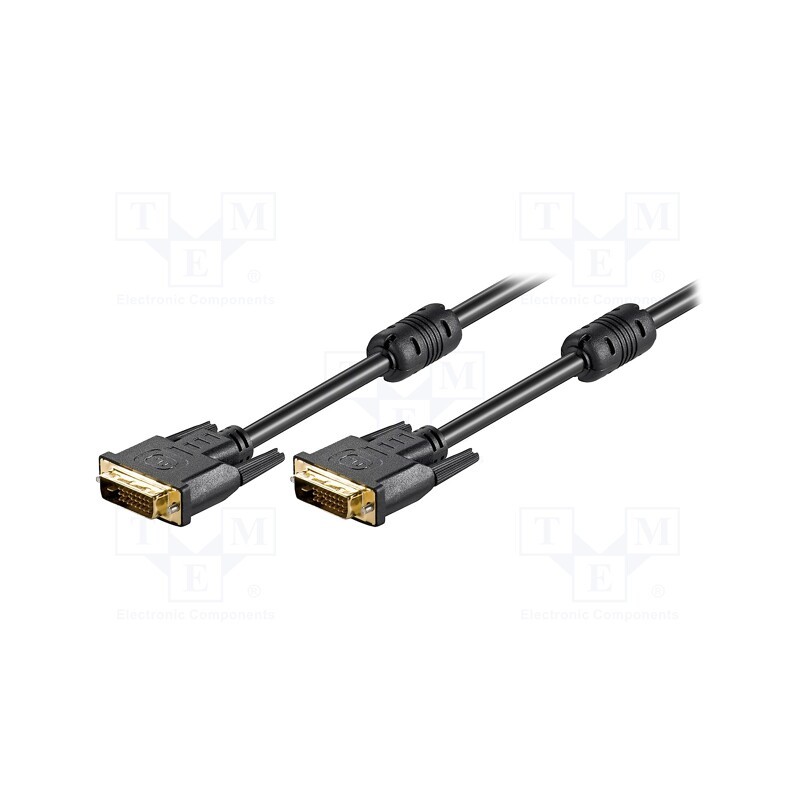1 pcs x Goobay - 93112 - Cable, DVI-D (24+1) plug,both sides, 5m, black