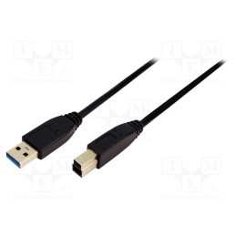 1 pcs x LOGILINK - CU0025 - Cable, USB 3.0, USB A plug,USB B plug, nickel plated, 3m, black