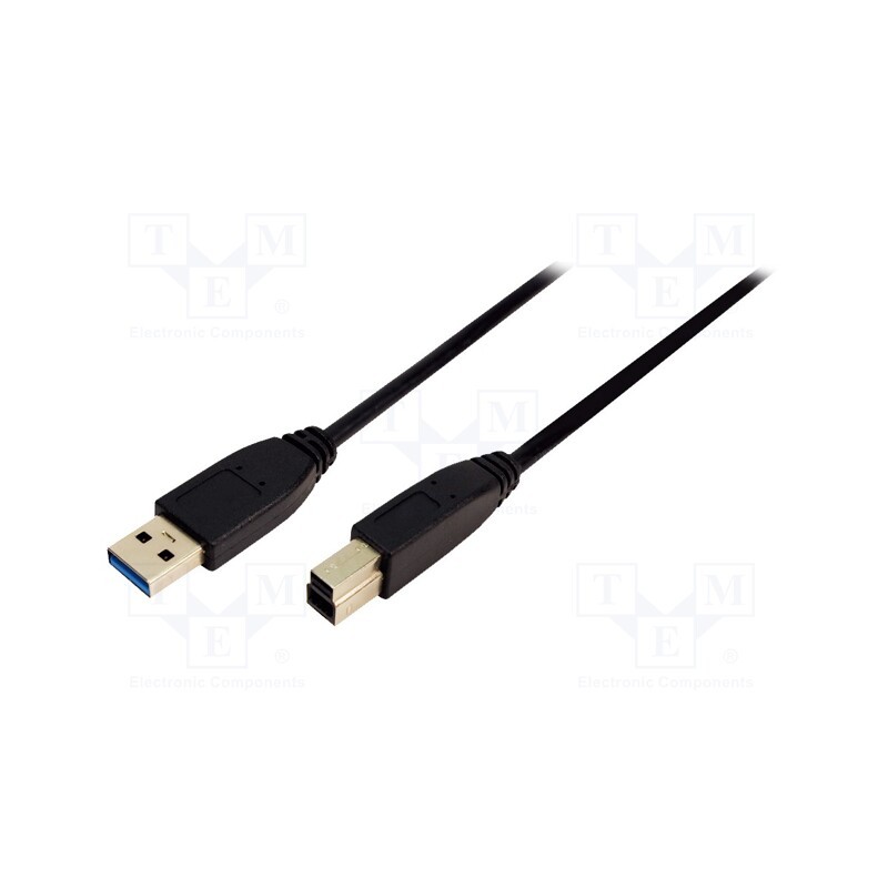 1 pcs x LOGILINK - CU0025 - Cable, USB 3.0, USB A plug,USB B plug, nickel plated, 3m, black