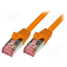 1 pcs x LOGILINK - CQ2018S - Patch cord, S/FTP, 6, stranded, Cu, LSZH, orange, 0.25m, 27AWG
