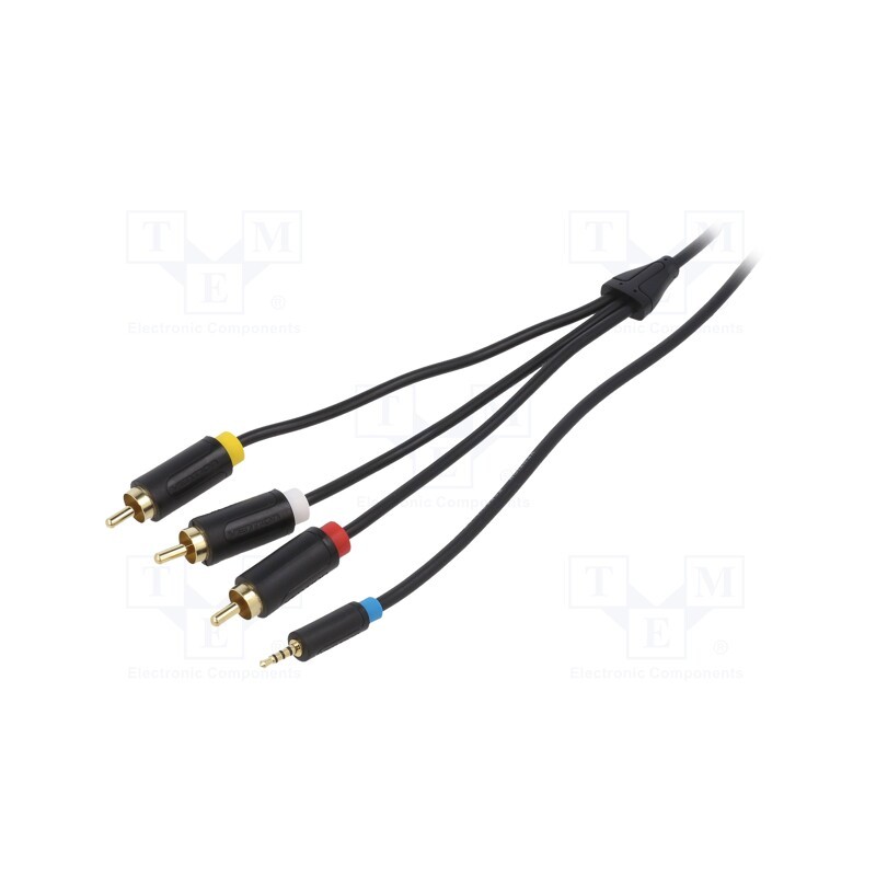 1 pcs x VENTION - BCCBH - Cable, Jack 2.5mm plug,RCA plug x3, 2m, Plating: gold-plated