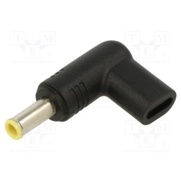 1 pcs x AKYGA - AK-ND-C16 - Adapter, USB C socket,DC 5,5/3,0 plug, black, 100W, 5A