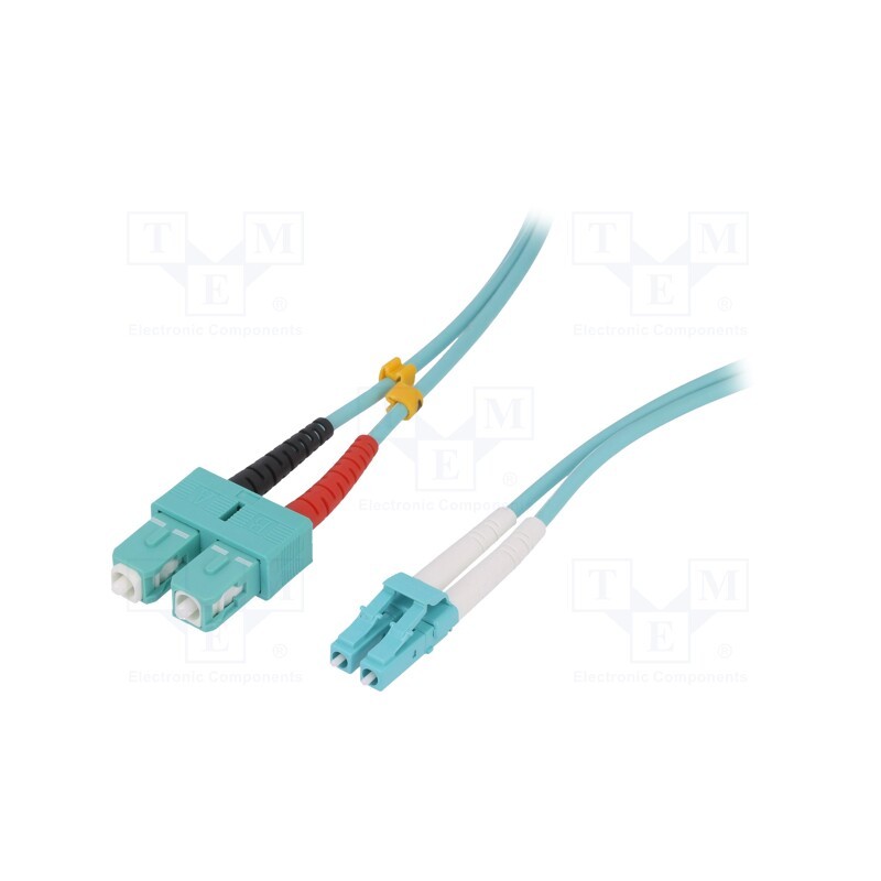 1 pcs x LOGILINK - FP3LS01 - Fiber patch cord, OM3, LC/UPC,SC/UPC, 1m, Optical fiber: 50/125um