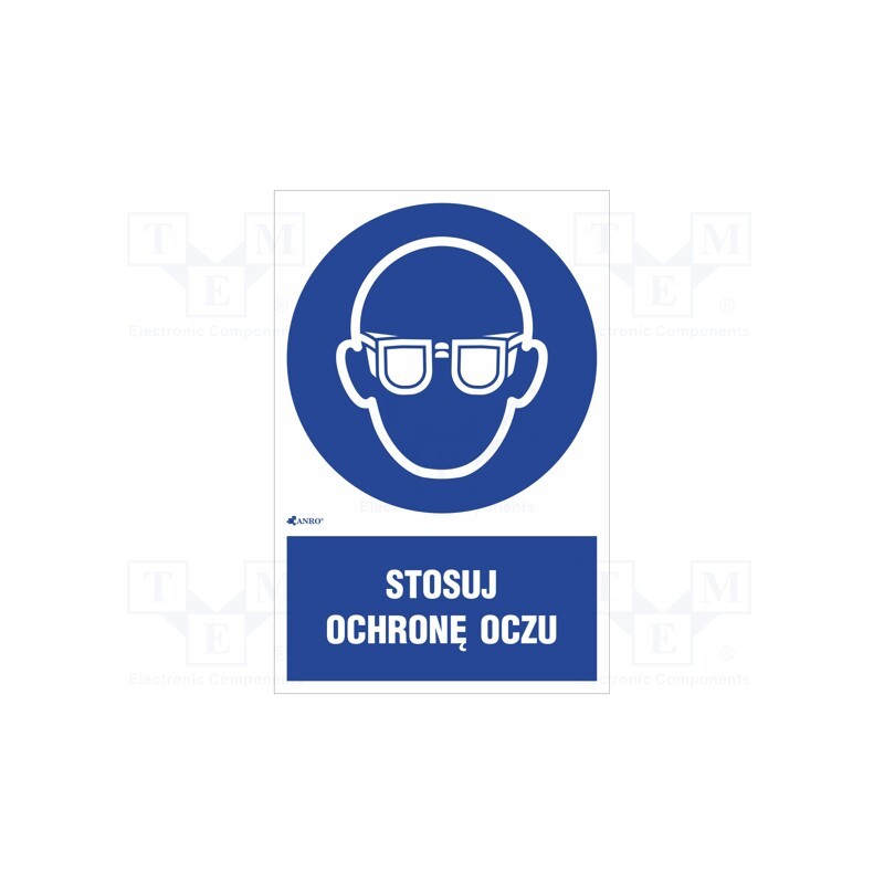 5 pcs x ANRO - IM/004/1/C1/P - Safety sign, regulatory, PVC, W: 200mm, H: 300mm