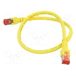 1 pcs x HELUKABEL - 803015 - Patch cord, S/FTP, 6, stranded, Cu, LSZH, yellow, 0.5m, 27AWG