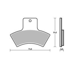Rear brake pads 22111 gold reinforced Linhai