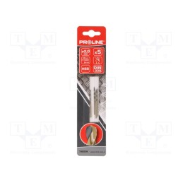 1 set x PROLINE - 79020K - Drill bit, for metal, Ø: 2mm, 5pcs, Features: grind blade, blister
