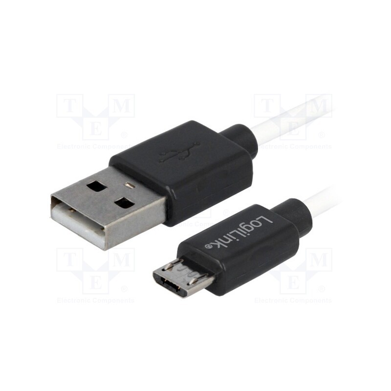 1 pcs x LOGILINK - CU0063 - Cable, USB 2.0, USB A plug,USB B micro plug, nickel plated, 1.8m