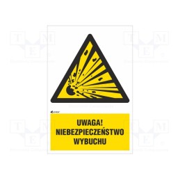 5 pcs x ANRO - IW/002/1/C1/P - Safety sign, warning, PVC, W: 200mm, H: 300mm