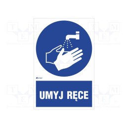 5 pcs x ANRO - IM/011/1/C1/P - Safety sign, regulatory, PVC, W: 200mm, H: 300mm