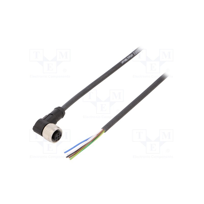 1 pcs x LAPP - AB-C5-5,0PUR-M12FA - Connection lead, M12, PIN: 5, angled, 5m, plug, 60VAC, 4A, -25÷80°C