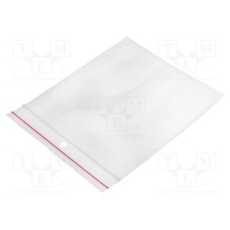 5 pcg x PLAST - PL.TOR100X100 - Self-seal bag, L: 100mm, Width: 100mm, Thick: 40um, polyetylene