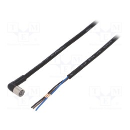 1 pcs x OMRON - XS3F-M8PVC3A5M - Connection lead, M8, PIN: 3, angled, Len: 5m, plug, 1A, -10÷80°C, PVC