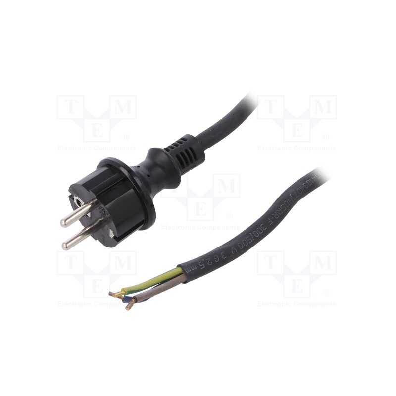 1 pcs x PLASTROL - W-97896 - Cable, 3x2.5mm2, CEE 7/7 (E/F) plug,wires,SCHUKO plug, rubber