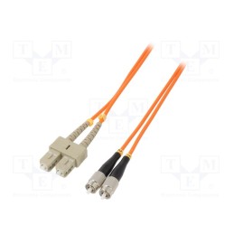 1 pcs x QOLTEC - 54047 - Fiber patch cord, OM2, FC/UPC,SC/UPC, 1m, Optical fiber: 50/125um