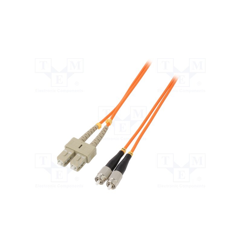 1 pcs x QOLTEC - 54047 - Fiber patch cord, OM2, FC/UPC,SC/UPC, 1m, Optical fiber: 50/125um