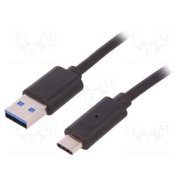 1 pcs x QOLTEC - 50492 - Cable, USB 3.0, USB A plug,USB C plug, 1.5m