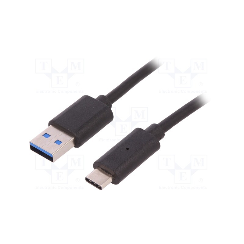 1 pcs x QOLTEC - 50492 - Cable, USB 3.0, USB A plug,USB C plug, 1.5m