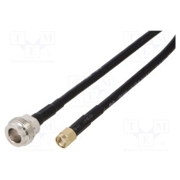1 pcs x QOLTEC - 57030 - Cable, 50Ω, 1m, N female,RP-SMA male, PE, black