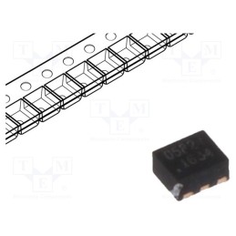 1 pcs x SEMTECH - RCLAMP0582N.TCT - Diode: diode arrays, 7V, 5A, 125W, unidirectional, SLP1210N6, Ch: 3