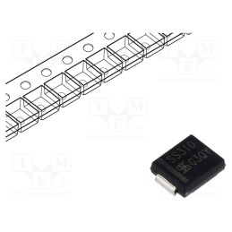 5 pcs x TAIWAN SEMICONDUCTOR - SS310 - Diode: Schottky rectifying, SMD, 100V, 3A, SMC,