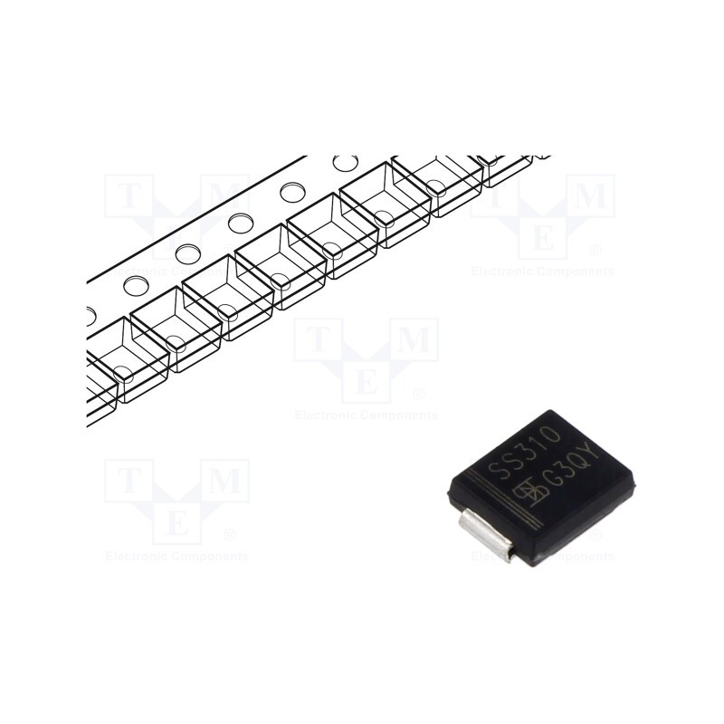 5 pcs x TAIWAN SEMICONDUCTOR - SS310 - Diode: Schottky rectifying, SMD, 100V, 3A, SMC,