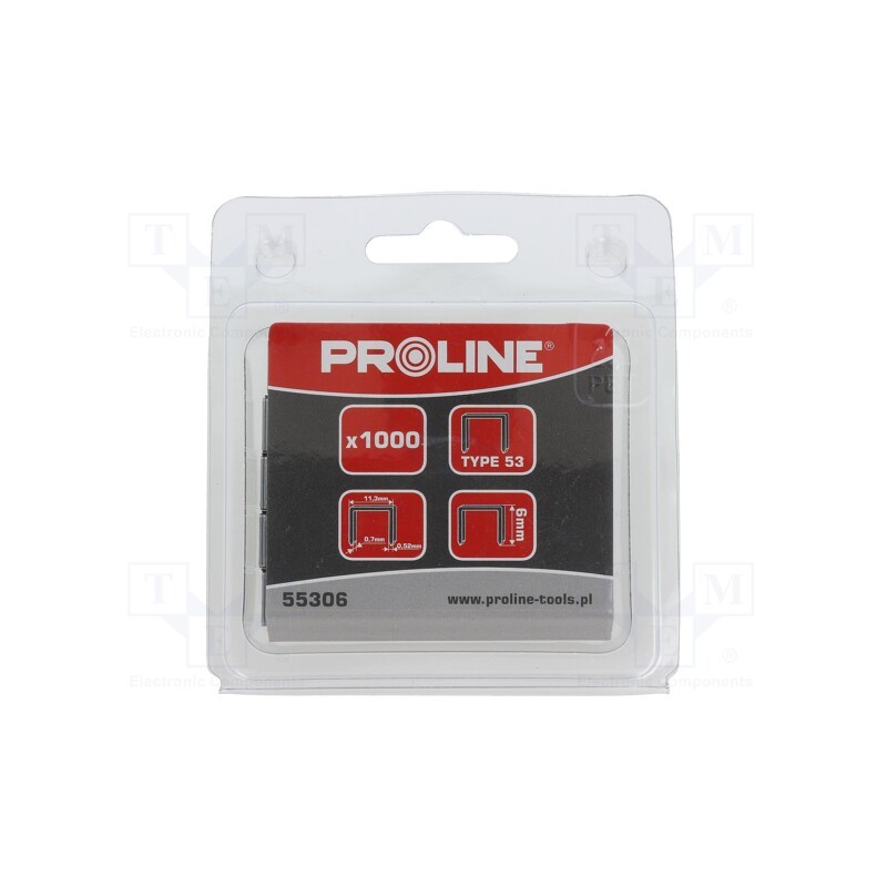 1 pcg x PROLINE - 55306 - Staples, Width: 11.3mm, L: 6mm, 1000pcs.