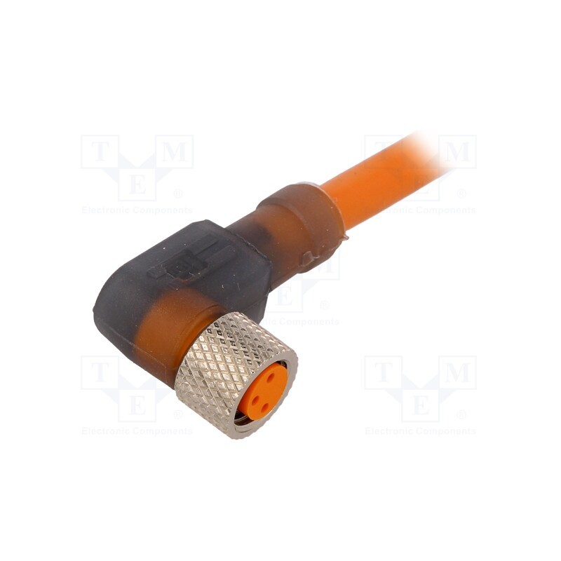 1 pcs x LUMBERG AUTOMATION - RKMWV 3-06/5 M - Connection lead, M8, PIN: 3, angled, 5m, plug, 60VAC, 4A, -25÷80°C