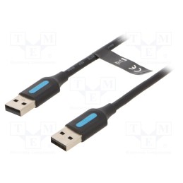 1 pcs x VENTION - COZBG - Cable, USB 3.0, USB A plug,USB C plug, nickel plated, 1.5m, black