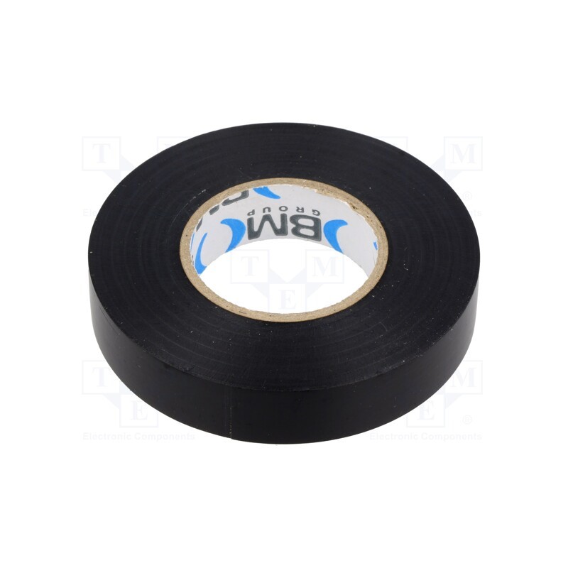 1 rol x BM GROUP - BMESB1525NE - Tape: electrical insulating, W: 15mm, L: 25m, Thk: 0.15mm, black