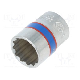 1 pcs x KING TONY - 233013M - Socket, 12-angles,socket spanner, 1/4', Socket bit length: 24mm