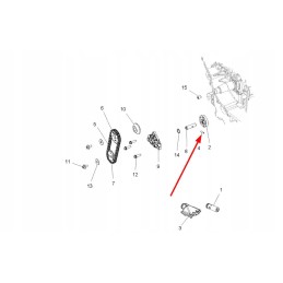 3022308 oil pump shaft locking pin m4x15 8