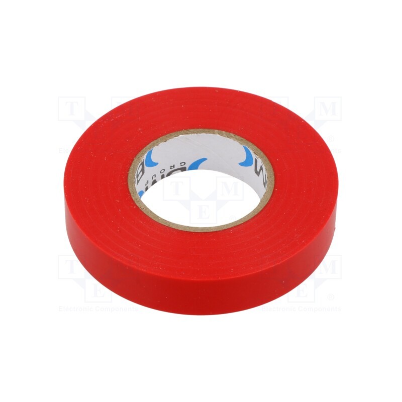 1 rol x BM GROUP - BMESB1525RO - Tape: electrical insulating, W: 15mm, L: 25m, Thk: 0.15mm, red, 200%