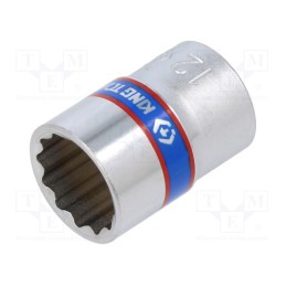 1 pcs x KING TONY - 233012M - Socket, 12-angles,socket spanner, 1/4', Socket bit length: 24mm