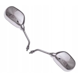 Mirrors, chrome, plastic, 8mm, motorcycle, scooter, quad