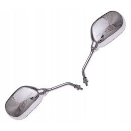 Mirrors, chrome, plastic, 8mm, motorcycle, scooter, quad