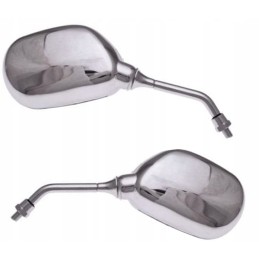 Mirrors, chrome, plastic, 8mm, motorcycle, scooter, quad