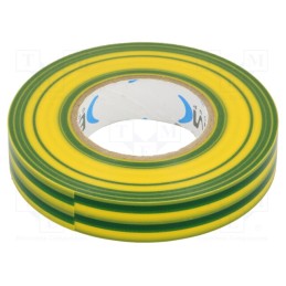1 rol x BM GROUP - BMESB1525GV - Tape: electrical insulating, W: 15mm, L: 25m, Thk: 0.15mm, PVC film